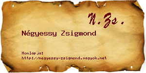 Négyessy Zsigmond névjegykártya