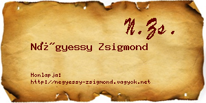 Négyessy Zsigmond névjegykártya